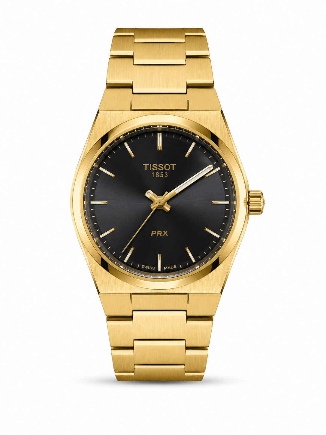 TISSOT PRX GOLDEN STAINLESS STEEL WATCH