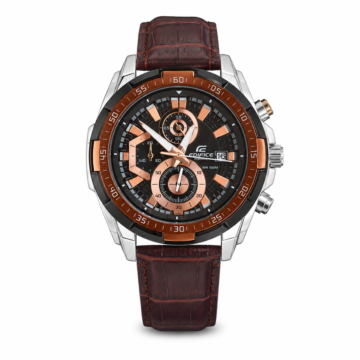 Edifice Brown Leather Watch