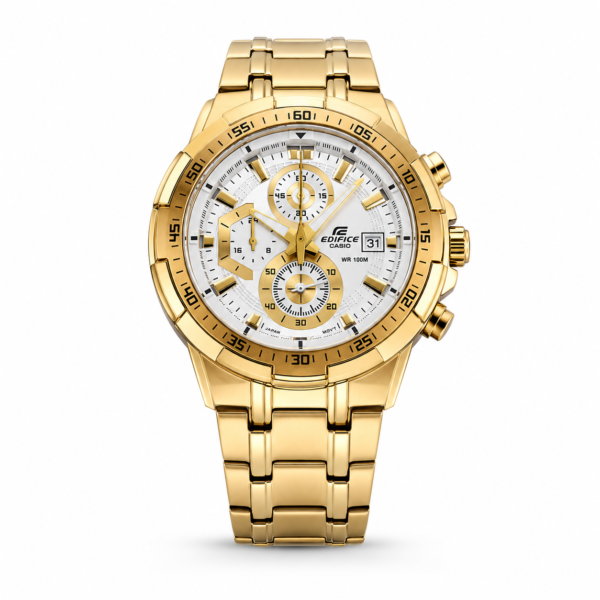 Edifice Gold White Metal Watch