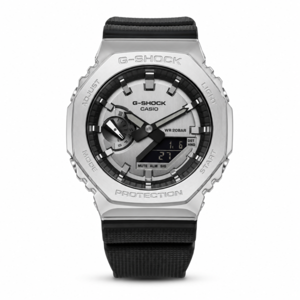 G-SHOCK GM 2100 SILVER BLACK PRIMIUM QUILTY WATCH