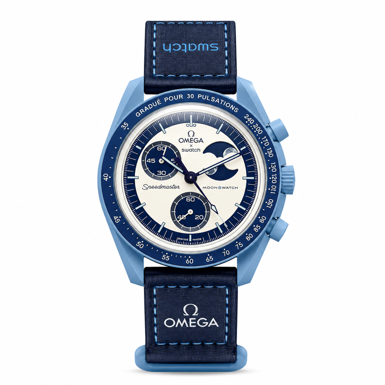 Swatch x Omega Bioceramic Moonswatch Mission to the Super Blue Moonphase