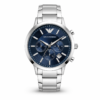 EMPORIO ARMANI CLASSIC (SILVER/BLUE) STAINLESS STEEL WATCH