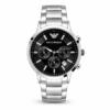 EMPORIO ARMANI STAINLESS STEEL SILVER CLASSIC WRIST WATCH