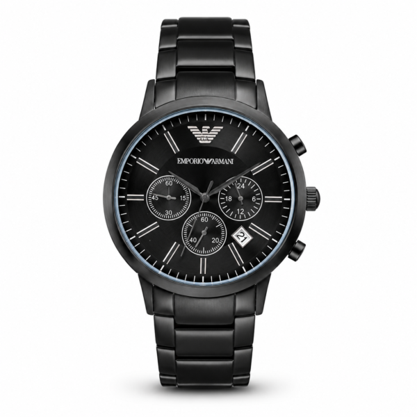 EMPORIO ARMANI STAINLESS STEEL(BLACK) CLASSIC WRIST WATCH