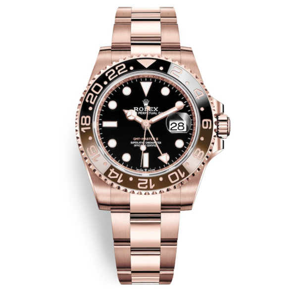 Rolex Root Beer Rose Gold Black Dial
