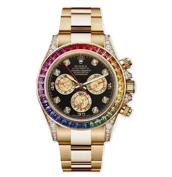 rolex rainbow daytona gold